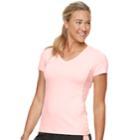 Women's Fila Sport&reg; Short Sleeve V-neck Tee, Size: Large, Lt Orange