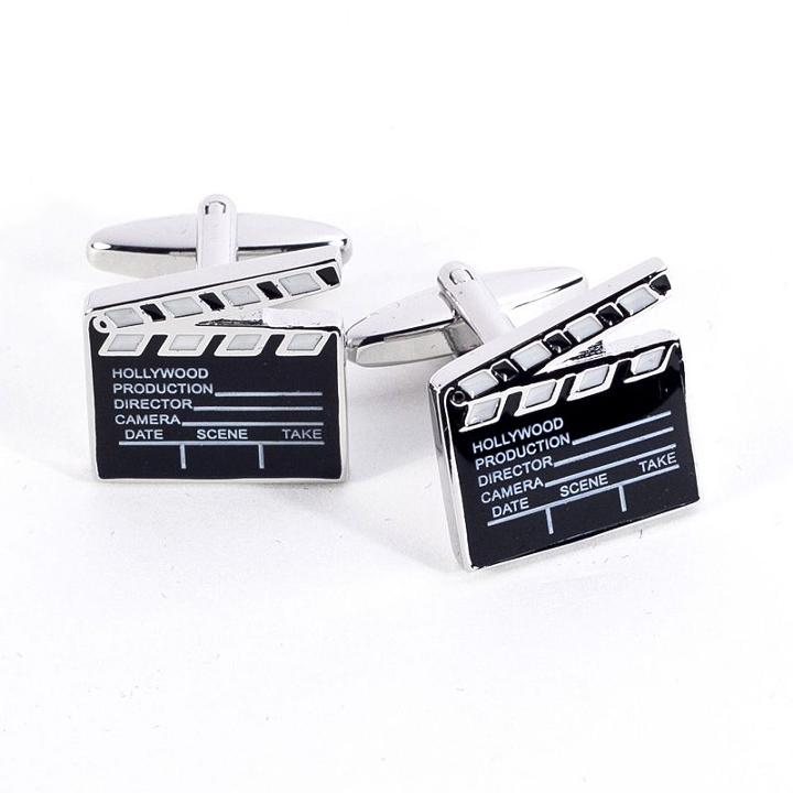 Bey-berk Film Clapper Cuff Links, Men's, Multicolor