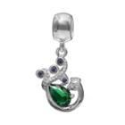 Individuality Beads Sterling Silver Crystal Peacock Charm, Women's, Multicolor
