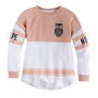 Girls 7-16 Miss Chievous Varsity Sweater, Size: Small, Light Pink