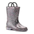 Western Chief Glitter Toddler Girls' Waterproof Rain Boots, Size: 10 T, Multi Glitter