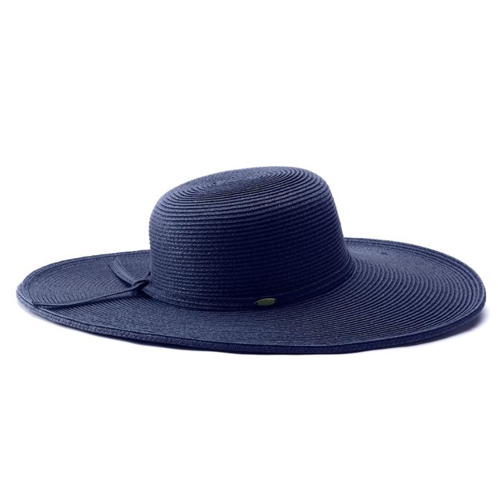 Women's Scala Wide Brim Sun Hat, Blue (navy)