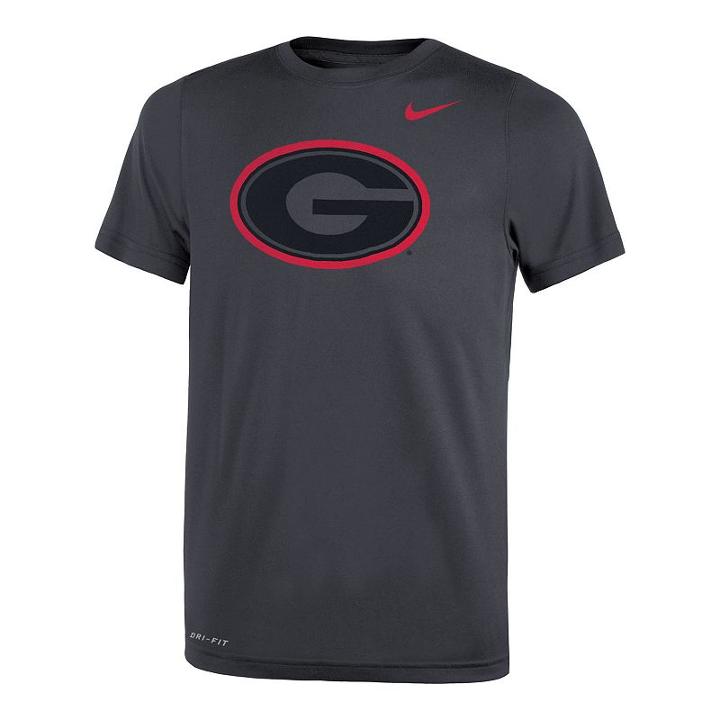 Boys 8-20 Nike Georgia Bulldogs Travel Dri-fit Tee, Size: L 14-16, Dark Grey