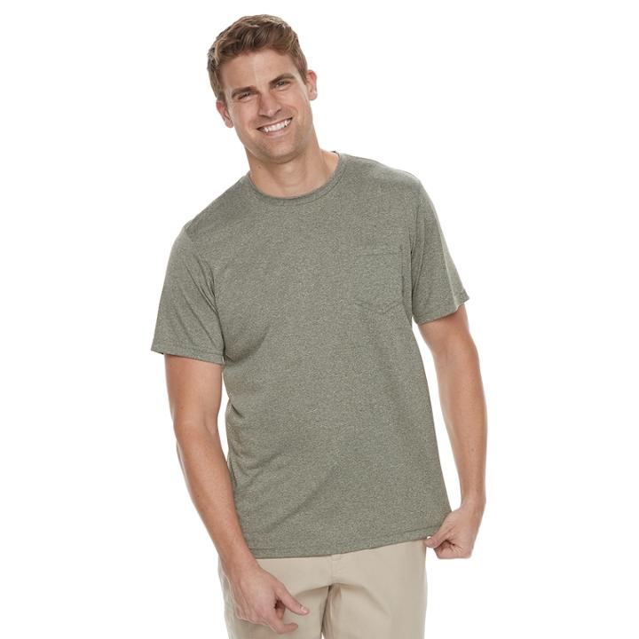 Men's Columbia Sycamore Falls Omni-shade Pocket Tee, Size: Large, Dark Green
