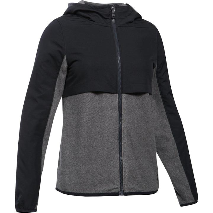 Girls 7-16 Under Armour Phenom Fleece Full-zip Hoodie, Size: Medium, Black