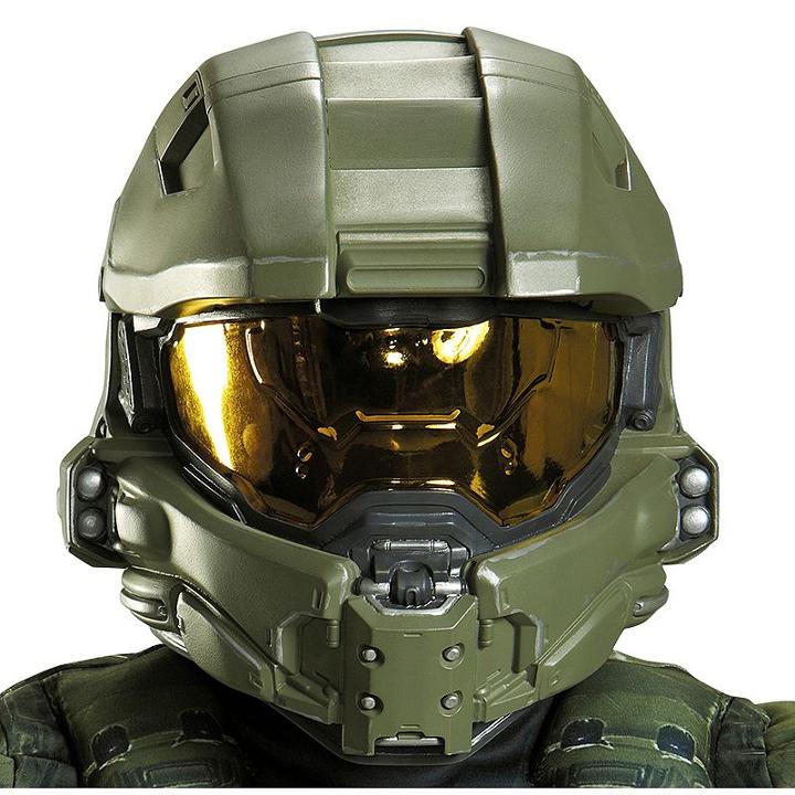 Kids Halo Master Chief Full Costume Helmet, Boy's, Green