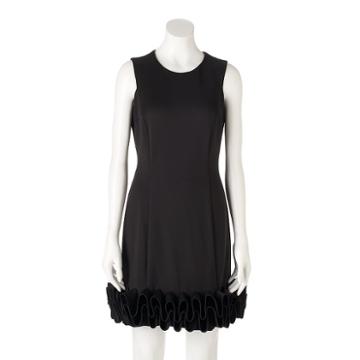 Women's M By Maia Ruffle Sheath Dress, Size: 16 Avg/reg, Black
