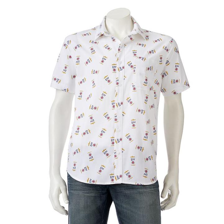Men's Miler Lite Poplin Button-down Shirt, Size: Xl, White
