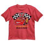 Disney / Pixar Cars Boys 4-7 Lightning Mcqueen Racing Flags Graphic Tee, Size: 5/6, Med Red
