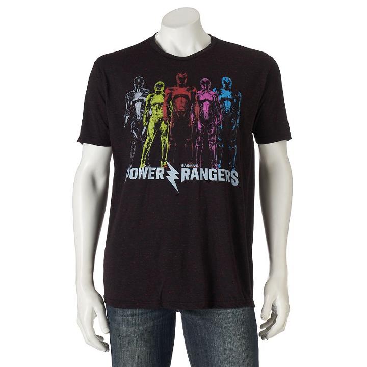 Men's Power Rangers Tee, Size: Xxl, Black