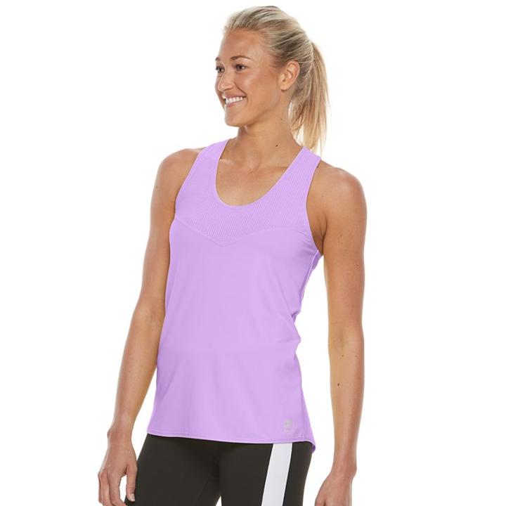 Women's Fila Sport&reg; Yoke Racerback Tank, Size: Medium, Lt Purple