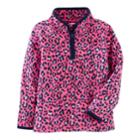 Girls 4-12 Oshkosh B'gosh Microfleece Half Zip Sweatshirt, Size: 10, Pink Print