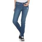 Juniors' So&reg; Perfectly Soft Embroidered Skinny Jeans, Girl's, Size: 13, Dark Blue