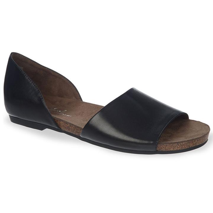Naturalsoul By Naturalizer Mada Women's Two-piece Flats, Size: Medium (8.5), Black