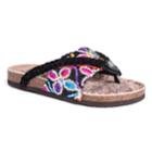 Muk Luks Elaine Women's Thong Sandals, Size: 6, Grey (charcoal)
