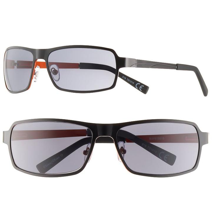 Men's Apt. 9&reg; Black Wrap Sunglasses, Grey (charcoal)