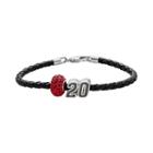 Insignia Collection Nascar Matt Kenseth Leather Bracelet And 20 Bead And Crystal Bead Set, Women's, Size: 7.5, Red