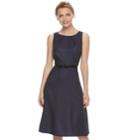 Women's Elle&trade; Pleated Midi Dress, Size: Small, Dark Blue