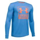 Boys 8-20 Under Armour Textured Tech Top, Size: Small, Mako Blue Orange