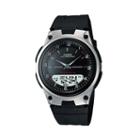 Casio Men's Forester Illuminator Analog & Digital Databank Chronograph Watch - Aw80-1av, Black