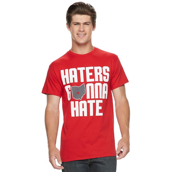 Men's Ohio Haters Gonna Hate Tee, Size: Xxl, Red