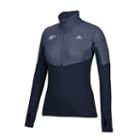 Women's Adidas Oklahoma City Thunder Team Logo 1/2-zip Pullover, Size: Medium, Blue (navy)