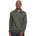 Men's Croft & Barrow&reg; Classic-fit Stretch Fleece Quarter-zip Pullover, Size: Xxl, Dark Green