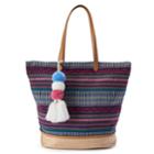 Sonoma Goods For Life&trade; Claire Striped Tote, Women's, Pink