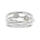 Lc Lauren Conrad Simulated Opal Ring Set, Women's, Size: 7, White