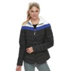 Women's Tek Gear&reg; Colorblock Puffer Jacket, Size: Large, Black