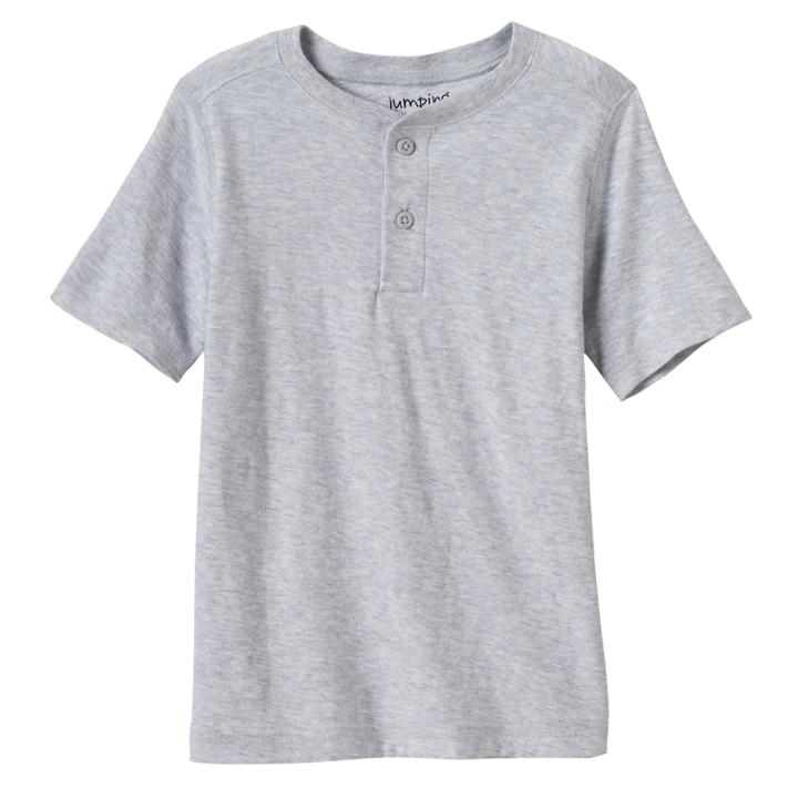 Boys 4-10 Jumping Beans&reg; Slubbed Henley, Size: 10, Light Grey