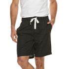 Men's Fruit Of The Loom Signature Woven Lounge Shorts, Size: Medium, Black