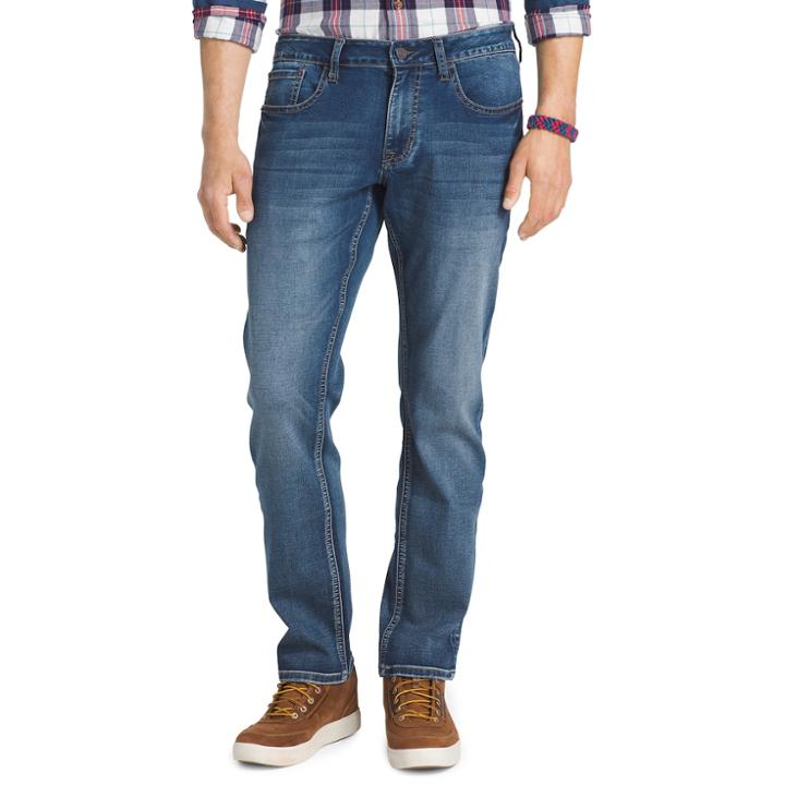 Men's Izod Straight-fit Sportflex Stretch Performance Jeans, Size: 36x34, Light Blue
