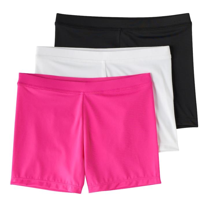 Girls 4-12 2-pack + 1 Bonus Playground Pals Bike Shorts, Size: Medium, Pink