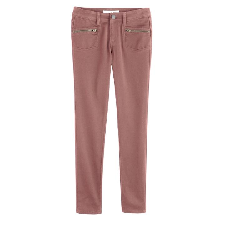 Girls 7-16 & Plus Size Mudd&reg; Zipper Porkchop Pocket Jeggings, Size: 18 1/2, Brt Pink