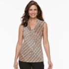 Women's Dana Buchman Knot-front Top, Size: Medium, Dark Beige