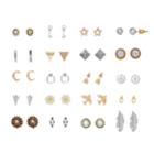 Mudd&reg; Feather, Star & Key Nickel Free Stud Earring Set, Women's, Multicolor