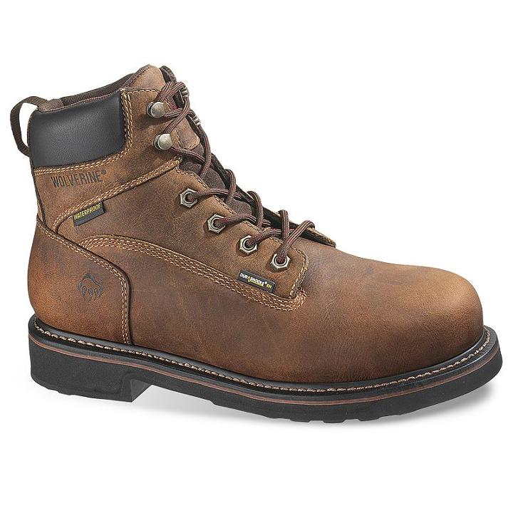 Wolverine Brek Men's Waterproof 6-in. Work Boots, Size: Medium (11.5), Brown