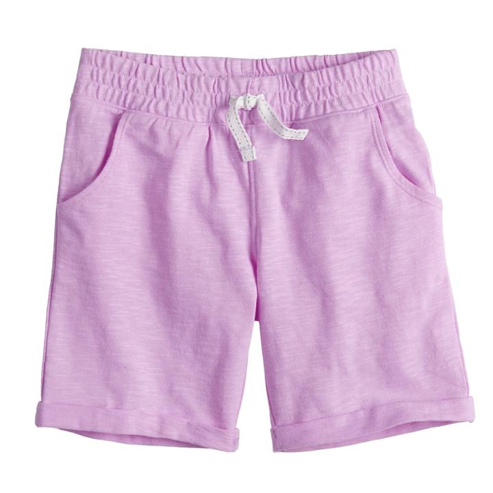 Girls 4-10 Jumping Beans&reg; Roll-cuff French Terry Bermuda Shorts, Size: 6, Lt Purple