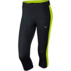 Women's Nike Essential Dri-fit Running Capri Leggings, Size: Xl, Grey (charcoal)
