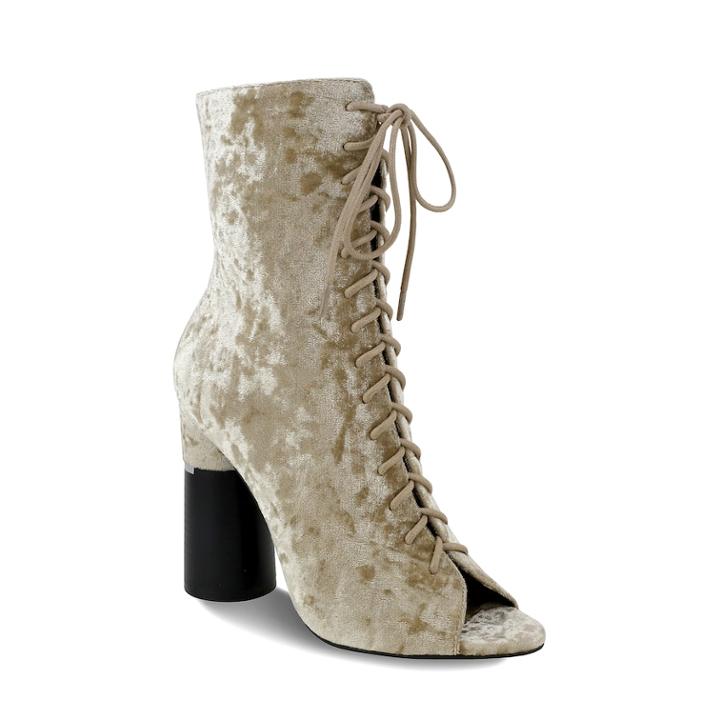 Olivia Miller Elmont Women's Peep Toe Ankle Boots, Size: 11, Beig/green (beig/khaki)