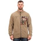 Men's Huntworth Microfleece Jacket, Size: Medium, Beig/green (beig/khaki)
