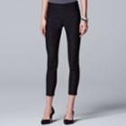 Women's Simply Vera Vera Wang Modern Pull-on Skinny Ankle Pants, Size: Medium, Black