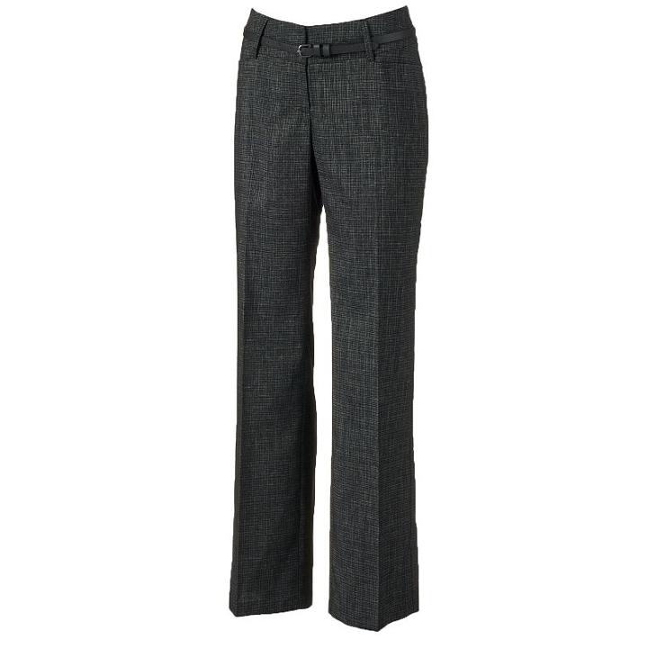 Women's Apt. 9&reg; Curvy Fit Dress Pants, Size: 2 T/l, Black