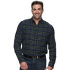 Big & Tall Croft & Barrow&reg; Regular-fit Flannel Woven Button-down Shirt, Men's, Size: 3xb, Dark Blue