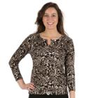 Women's Larry Levine Floral Cardigan, Size: Xl, Light Grey