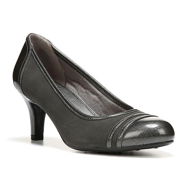 Lifestride Petunia Women's Dress Heels, Size: 11 Wide, Dark Grey