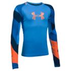 Boys 8-20 Under Armour Logo Performance Tee, Size: Small, Mako Blue Magma