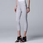Women's Simply Vera Vera Wang Pull-on Capri Jeggings, Size: 2, Light Grey