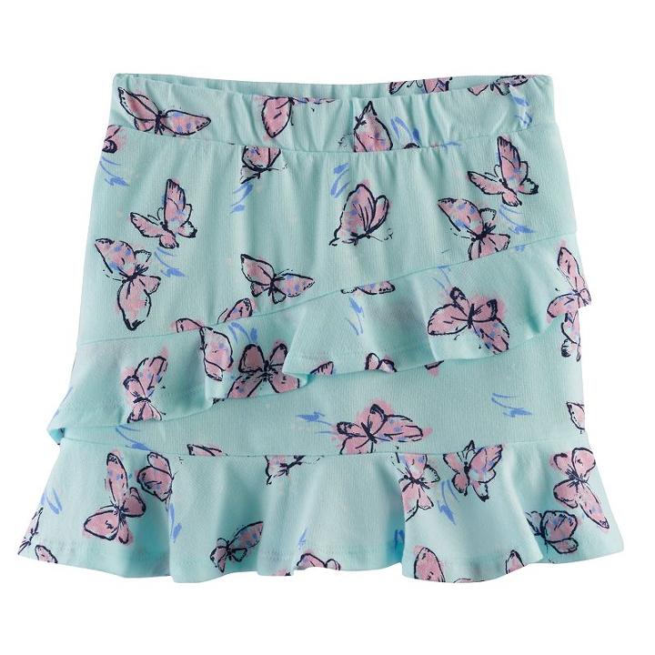 Girls 4-12 Sonoma Goods For Life&trade; Ruffle Printed Skort, Size: 10, Turquoise/blue (turq/aqua)